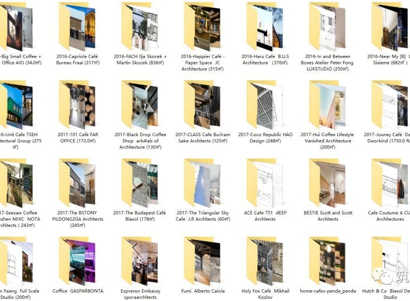 咖啡厅室内设计_咖啡店，餐饮店丨空间设计参考资料1100张图丨JPG高清丨1.32G【筑宅设计网】第129期 免费分